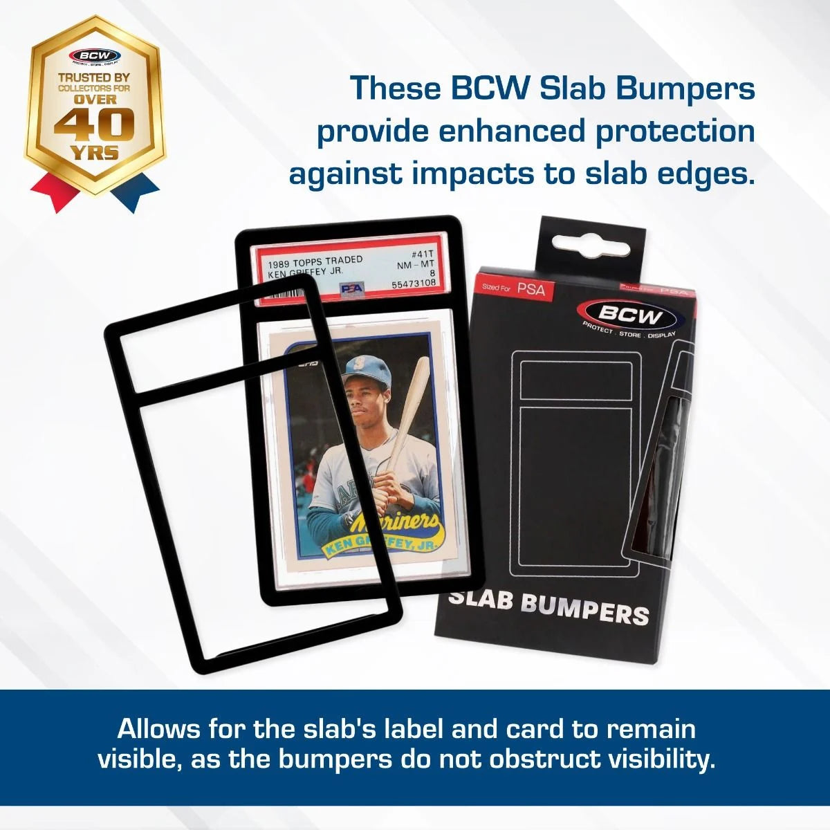 PSA Slab Bumpers (6-Pack) – Premium Black Edge Protectors for Graded Cards