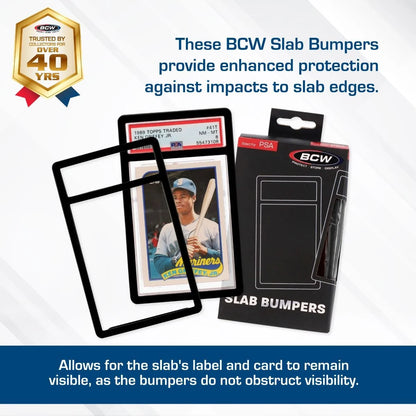 PSA Slab Bumpers (6-Pack) – Premium Black Edge Protectors for Graded Cards
