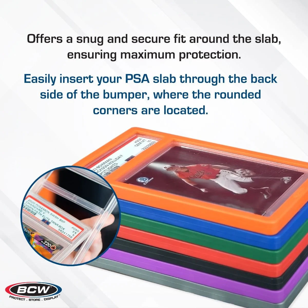 PSA Slab Bumpers (6-Pack) – Premium Black Edge Protectors for Graded Cards