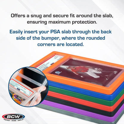 PSA Slab Bumpers (6-Pack) – Premium Black Edge Protectors for Graded Cards
