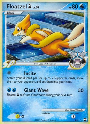 Floatzel GL 004  - Holofoil Rising Rivals - Holo Rare