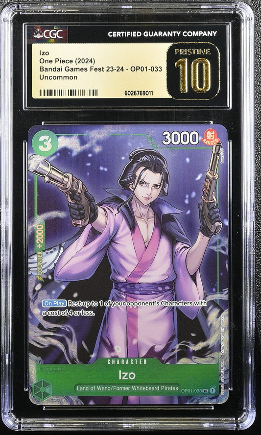 CGC PRISTINE 10 - Izo One Piece BANDAI CARD GAMES Fest. 23-24 Edition