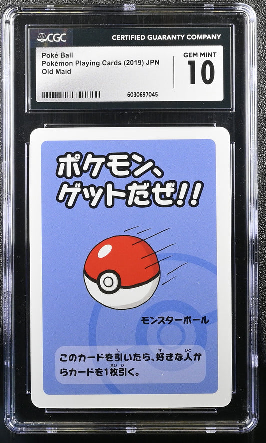 CGC 10 Gem Mint Poke Ball Old Maid 2019 Japanese Pokemon Card