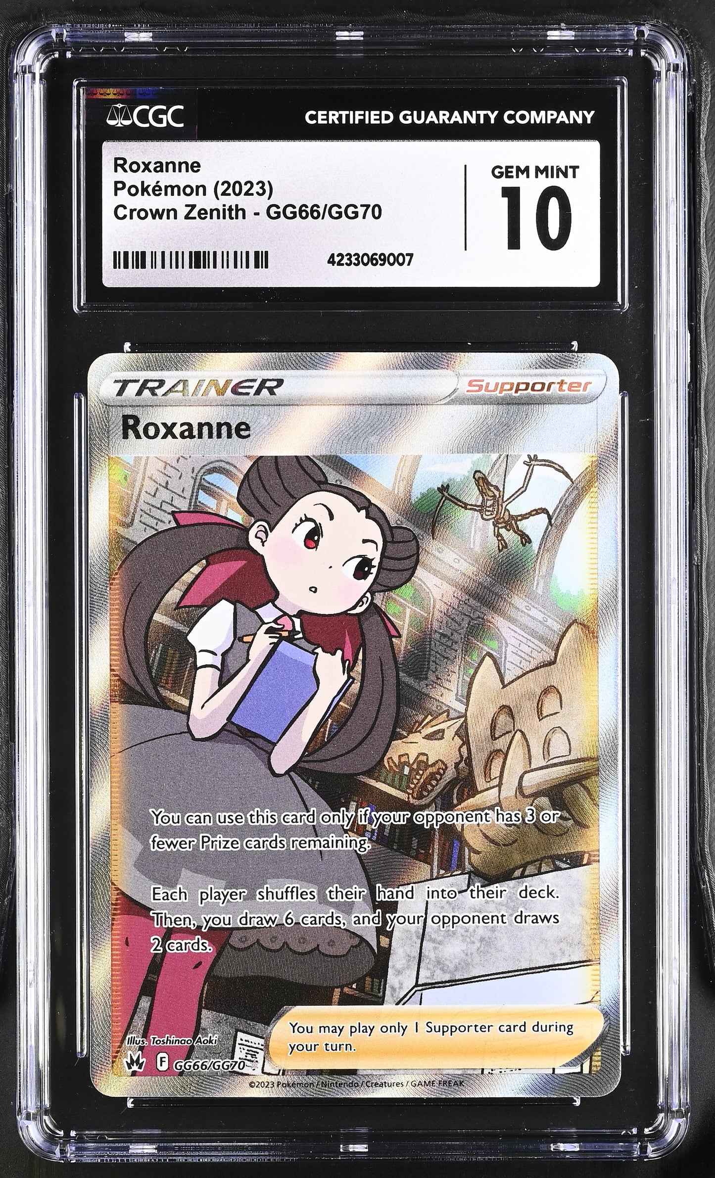 CGC 10 Gem Mint Roxanne GG66/GG70 Crown Zenith: Galarian Gallery Holo Graded