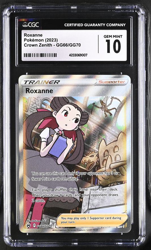 CGC 10 Gem Mint Roxanne GG66/GG70 Crown Zenith: Galarian Gallery Holo Graded